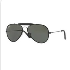 Ray ban aviators with green frames and black bar
